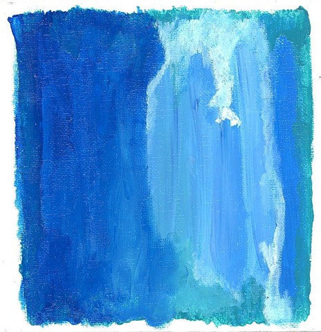 Blue abstract painting by Christopher Stanton