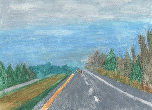 Art study of an Ohio highway by Christopher Stanton