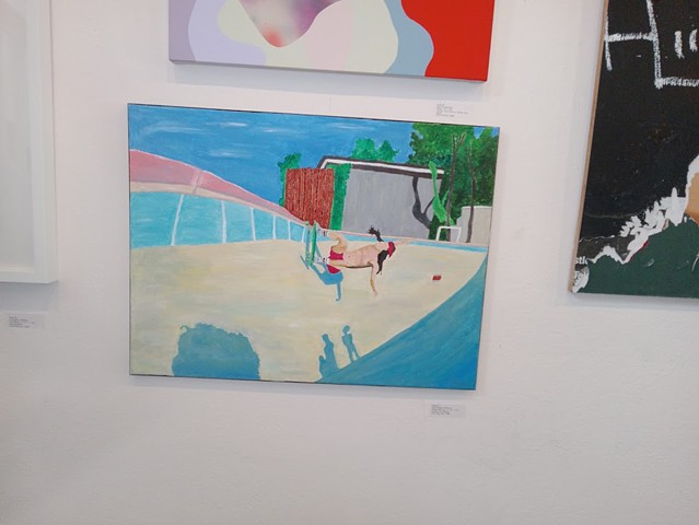 Shogo Kubo Z-Boy Skater Painting at Beyond Baroque in Venice 