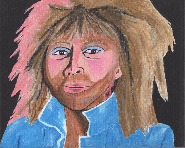 Acrylic portrait painting of Tina Turner by Christopher Stanton 