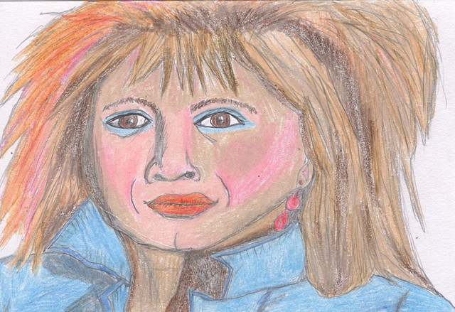 Portrait drawing of singer Tina Turner by Christopher Stanton