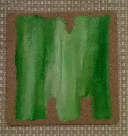 Green abstract painting by Christopher Stanton