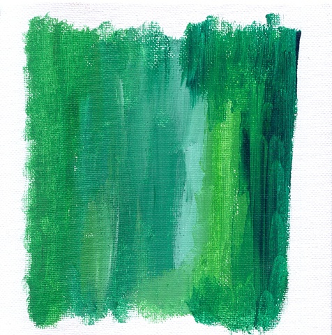 Green abstract painting by Christopher Stanton