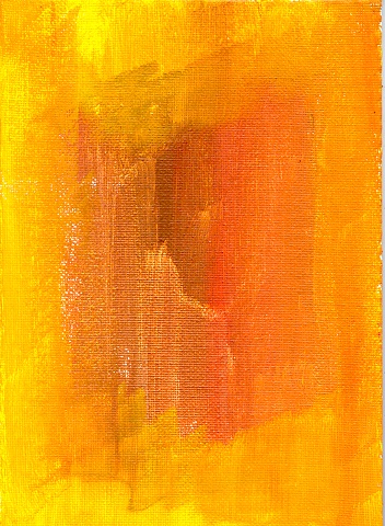 Orange and yellow abstract painting by Christopher Stanton