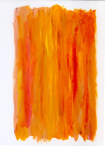 Red and orange abstract painting by Christopher Stanton