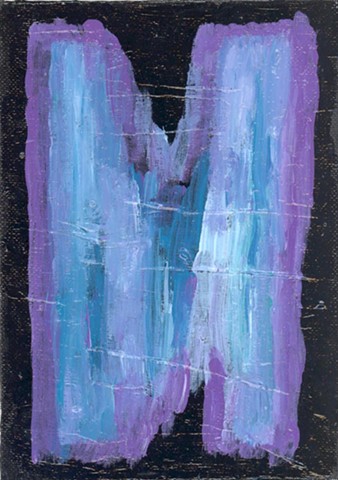 Blue and purple abstract painting by Christopher Stanton