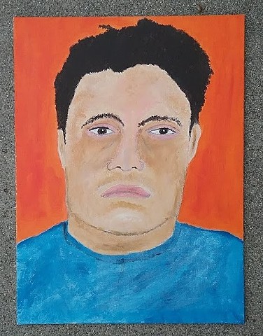 Portrait painting of surfer Jose Ramirez by Christopher Stanton 