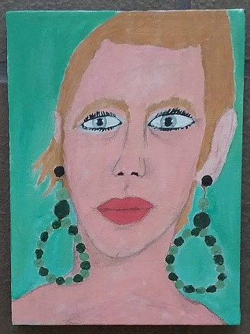 Acrylic painting of a woman by Christopher Stanton