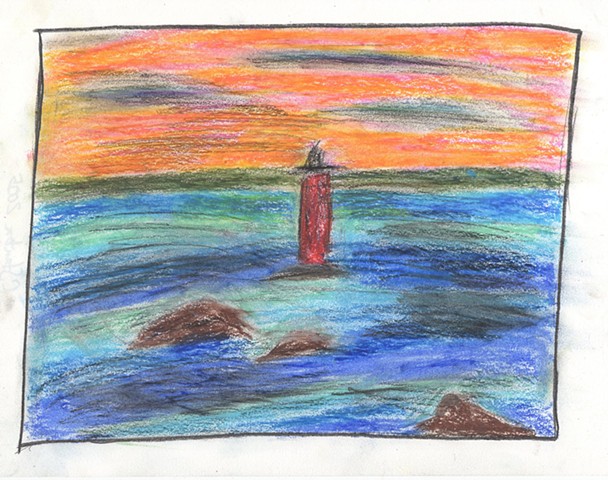 Drawing of a lighthouse by Christopher Stanton