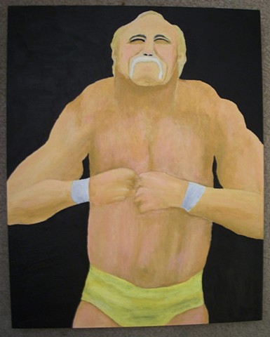 Acrylic painting of Hulk Hogan (AKA Terry Gene Bollea) by Christopher Stanton