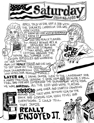 Nick Pope: Summer of '88 diary page Mappy Michael Dukakis 