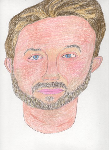 Portrait drawing of actor and comedian Sam Pancake by Christopher Stanton