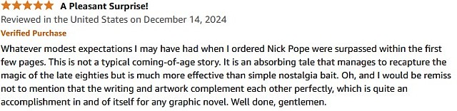 Another 5-star review of Nick Pope