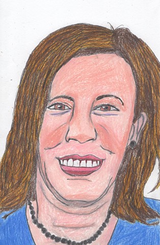 Portrait drawing of Kamala Harris by Christopher Stanton