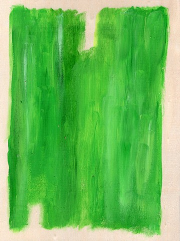 Green abstract acrylic painting by Christopher Stanton