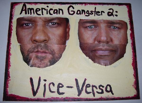 American Gangster Collage Painting by Christopher Stanton 