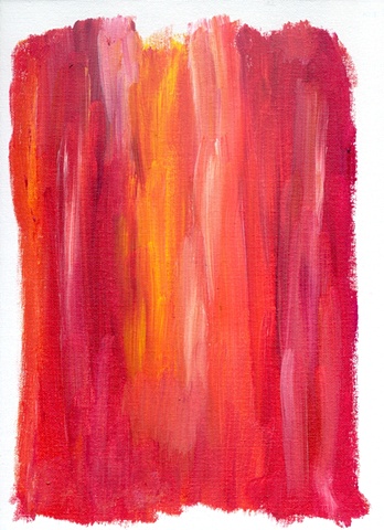 Red abstract painting by Christopher Stanton