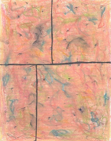 Oil pastel abstract drawing by Christopher Stanton
