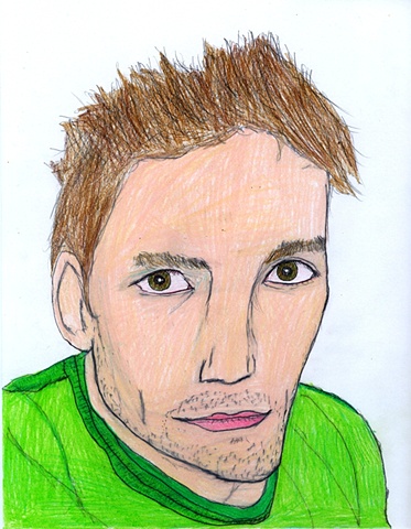 Drawing of actor Neil Napier by Christopher Stanton