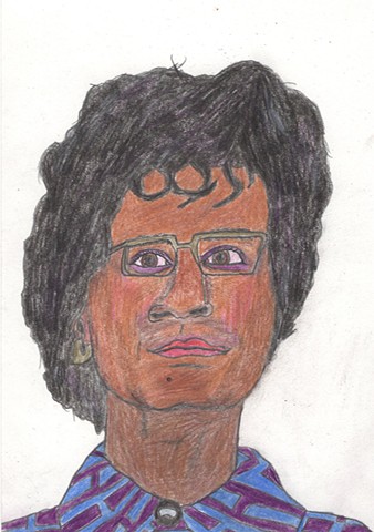 Drawing of Shirley Chisholm by Christopher Stanton