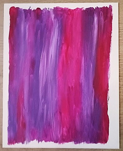 Abstract acrylic painting of red and purple by Christopher Stanton 