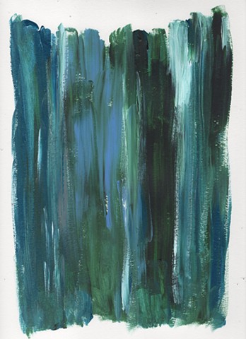 Green abstract acrylic painting by Christopher Stanton