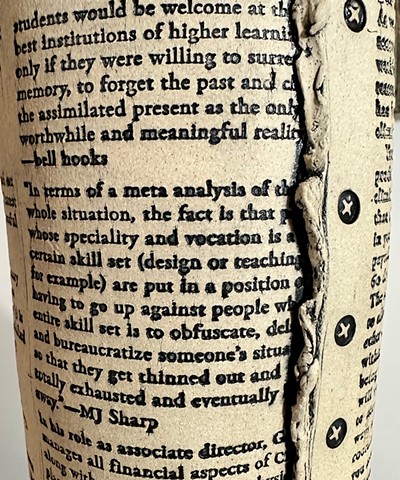 Detail from stoneware vase