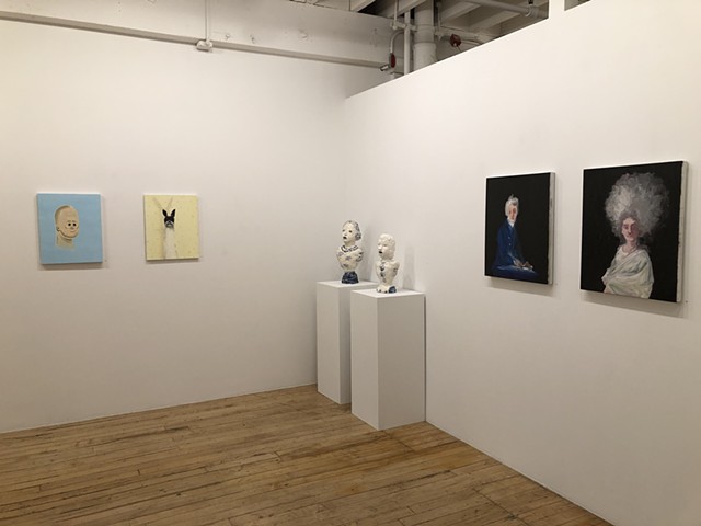 Installation view of About Face