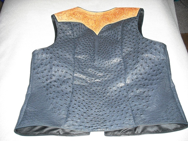 Custom Ostrich Leather Vest
