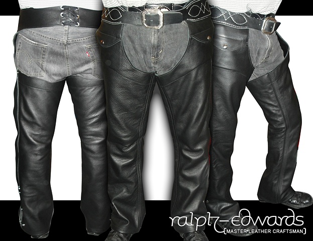 Riding Chaps - 3/4 oz. Cowhide Leather with front pockets