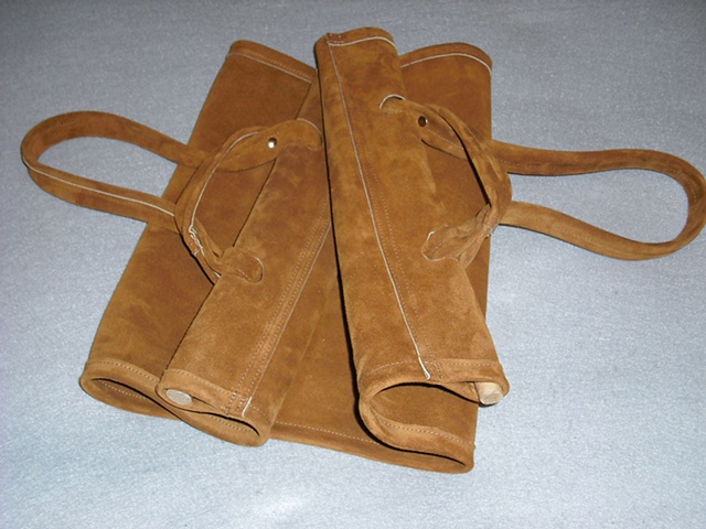 Carrier For Firewood - 4/5 oz. Cowhide Suede