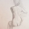Seated Nude; Back View