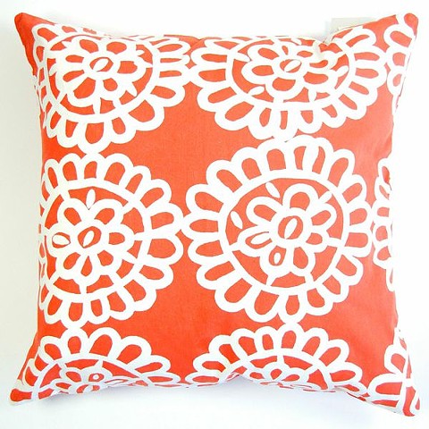 lace orange pillow