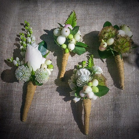 late summer boutonnieres