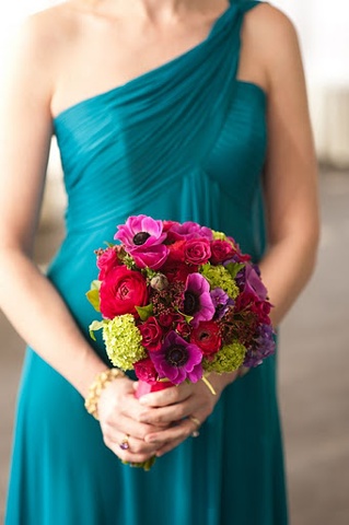Bridesmaid  bouquet with anemones