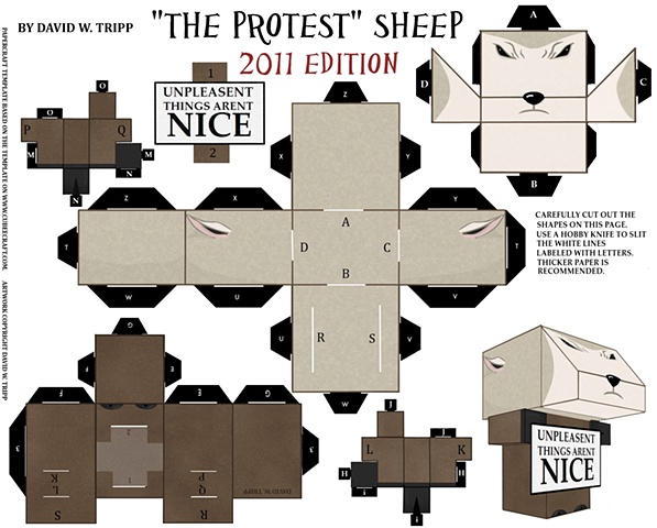 The Protest Papercraft Kit 2011 Template