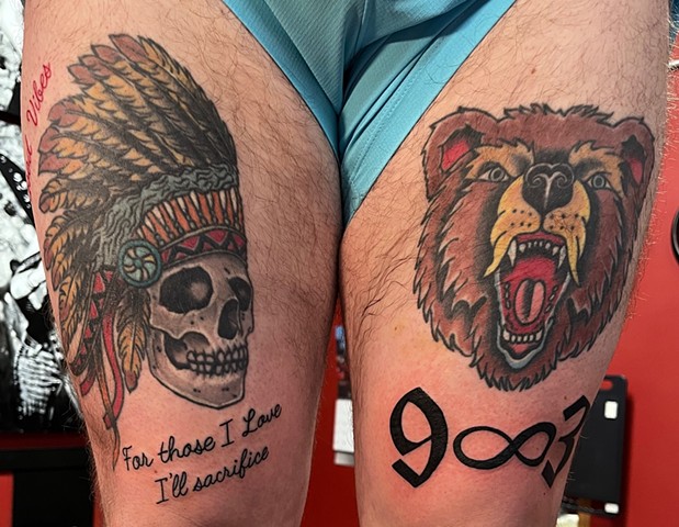 Added words & 93 to Skull and Bear I did years ago