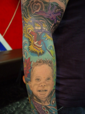 Chris's forearm (son's portrait)
