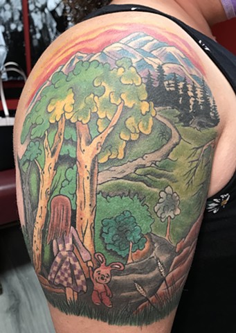 Girl in Woods, all healed.