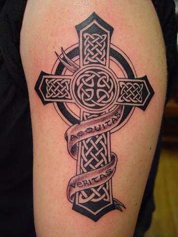 the ol'e celtic cross on the arm trick