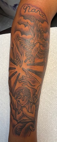 His first tattoo