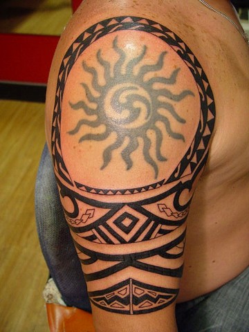 Free hand Polynesian design.