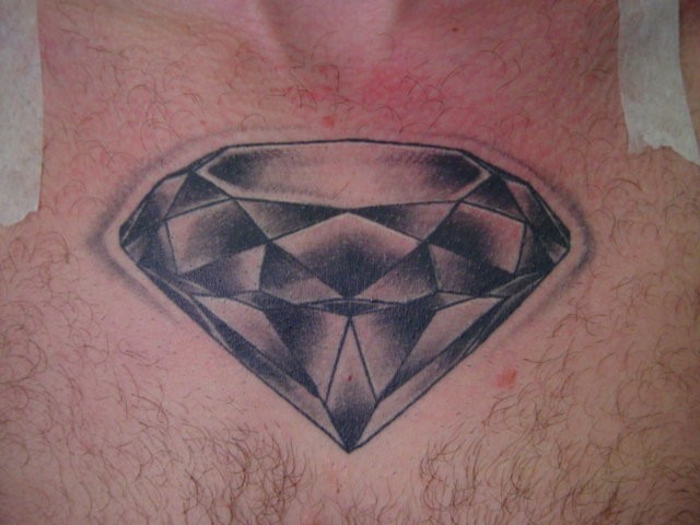 Diamond on chest