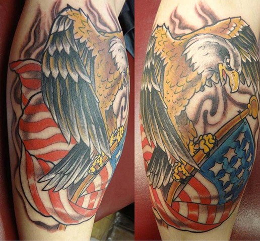 Eagle & flag