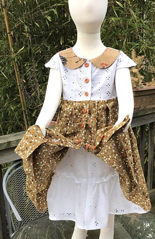 Brown Calico with Petticoat