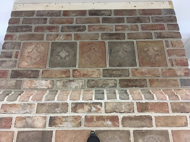 Special hand moulded brick tiles. 