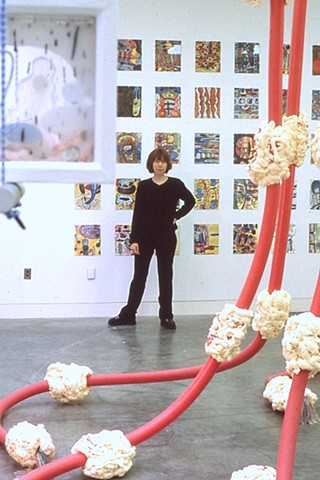 Jennifer McMackon, Kingdom(s), Soul Molds and Mind Mirrors with figure for scale, 1999