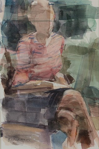 Seated Figure in Pink 