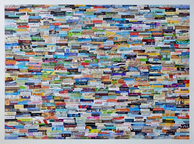 "A Thousand Issues" - Collage by Vashon Artist John Schuh
