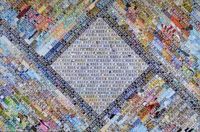 "Between the Clock and the Bed" - Collage by Vashon Artist John Schuh